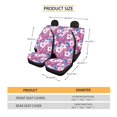 thumbnail image 6 of Qpednta Pink Hibiscus Car Seat Covers Sets 4Pcs Front Seat Protector Carseat Rear Split Bench Cover Universal Car Seat Protector Cushion Pad Mat Fit Most Car, Truck, Suv, or Van, 6 of 6