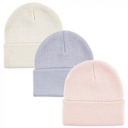 UPC: 0660168151244 | Hudson Baby Family Knit Cuffed Beanie 3pk Lavender Infant Toddler
