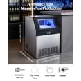 thumbnail image 2 of VEVOR Commercial Ice Maker Machine, 440 lbs/24h with 85 lbs Storage Capacity, Built-in/Freestanding/Under Counter, Stainless Steel Ice Maker with LED Display & Self-Cleaning, for Home Bar Restaurant, 2 of 9