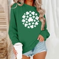 thumbnail image 5 of ShiShine St Patricks Day Sweatshirt for Women Long Sleeve Crewneck Pullover with Holiday Graphic Print, 5 of 6