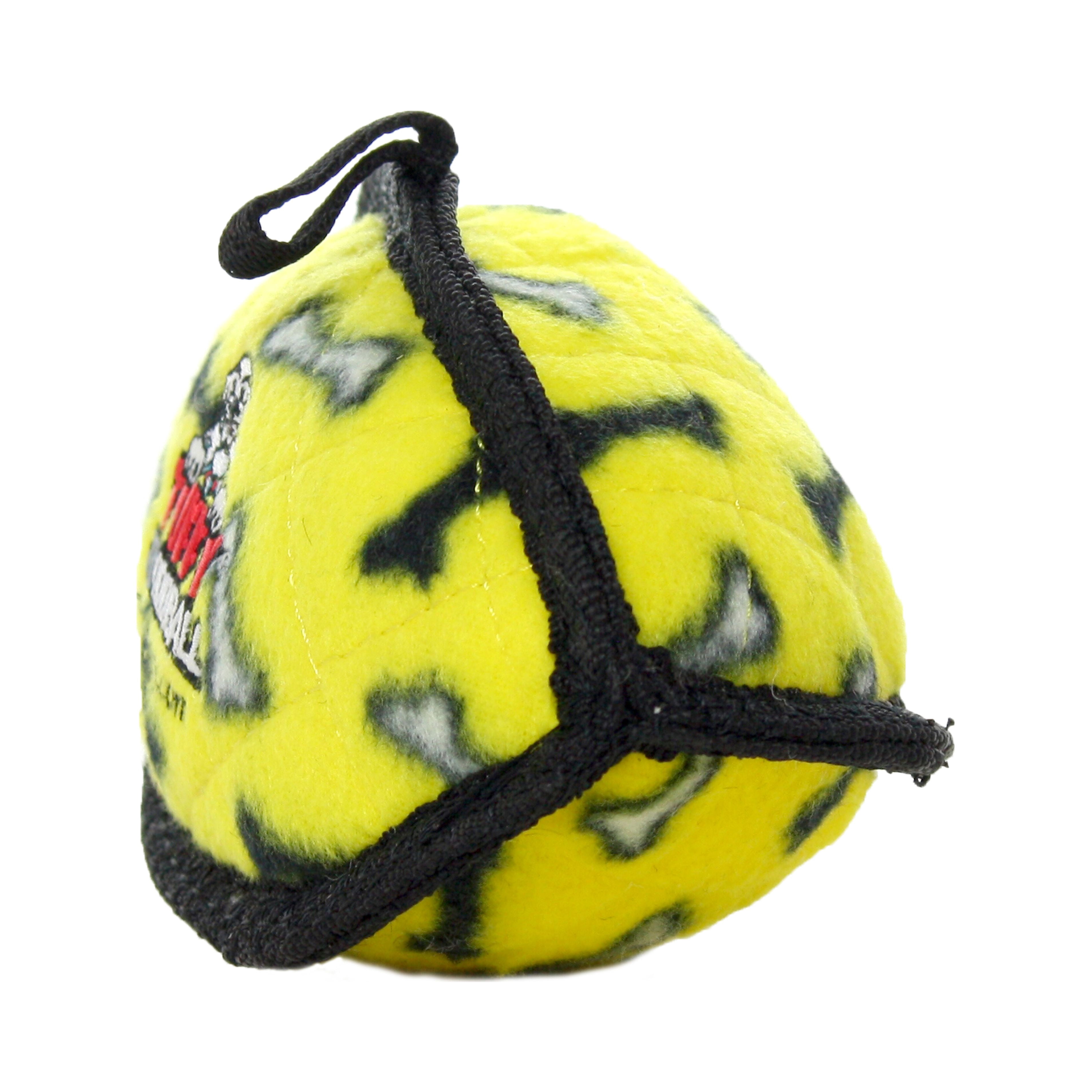 Tuffy Jr Odd Ball Yellow Bone, 2-Pack, Durable Plush Dog Toy