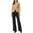 thumbnail image 2 of INSPIRE CHIC Women's Peplum Cropped Woolen Jacket Coat L Browns, 2 of 6