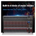 thumbnail image 2 of 16 Channels Professional Studio Mixer USB DJ Sound Mixing Console Phantom Powers Monitor Amplifier ,Easy to Operate, 2 of 5