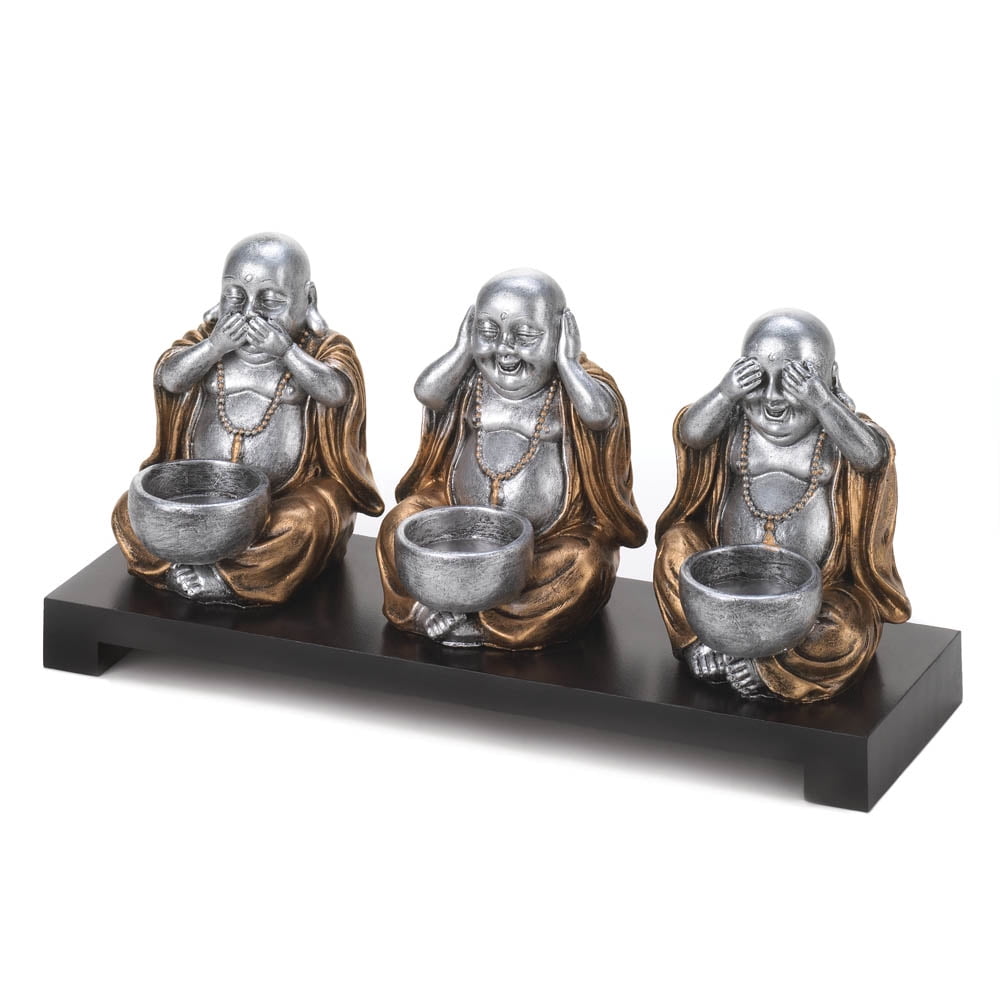 Rustic Candle Holders, Buddha Statue Candleholder, Small Buddha 3
