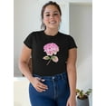 thumbnail image 2 of Pink Hydrangea Illustration T-Shirt Women -Image by Shutterstock, Female Medium, 2 of 4