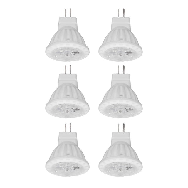 6Pcs MR11 LED Light Bulb 4W GU4 Dual Pin Bulb Dimmable 360lm Lamp for Walkway Garden Landscape Areas 220V