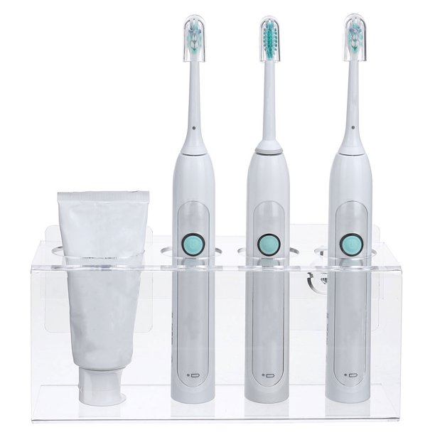 Wall Mounted Electric Toothbrush & Toothpaste Storage Holder Bathroom