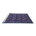 thumbnail image 2 of Ahgly Company Machine Washable Indoor Round Oriental Blue Industrial Area Rugs, 6' Round, 2 of 4