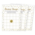 thumbnail image 1 of Inkdotpot Bridal Wedding Shower Bachelorette Party Bulk Blank Square Fill In Gift Ideas 50Gold ConfettiBingoGameCards, 1 of 7