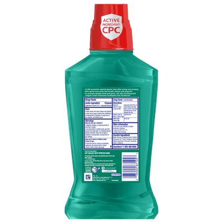 Colgate Total Antibacterial Alcohol Free Mouthwash, Spearmint, 16.9 Oz, 1 Ct