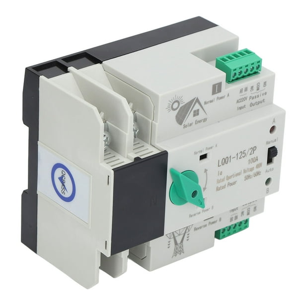 Interruptor De Transferencia Automática De Doble Potencia 400V, 100A Conmutación De Milisegundos Controlador De Interruptor De Alimentación 2P Aislamiento En Miniatura ANGGREK 2P Dual PowerAutomatic Transfer Switch