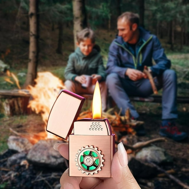 Yazoeia 1PC Voice Controlled Electronic Lighter, Portable Intelligent Electric Voice Controlled Electronic Lighter Useful Voice Controlled Induction Metal Open Flame (Beige) CJC912-135444