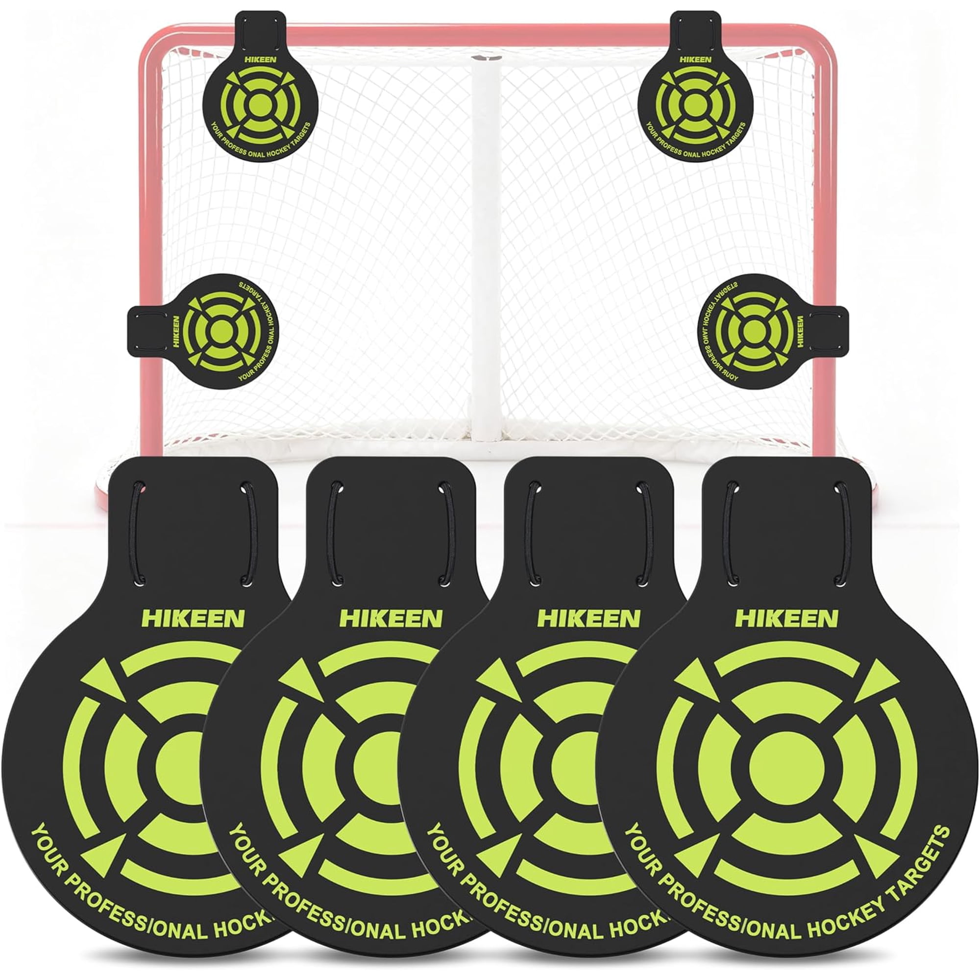 Adoreal 4 Pcs Professional Hockey Targets-Durable 5mm Thick PVC Goal Targets Can Withstand Powerful Shooting，Ideal Training Equipment for Hockey, Lacrosse, Soccer Accuracy Practice