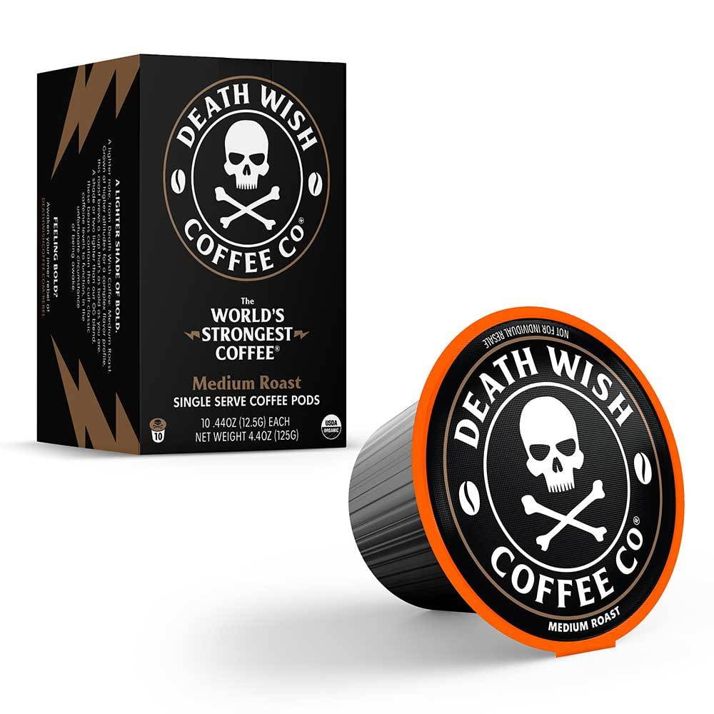 Death Wish Coffee Death Cups [10 count] Singleserve Coffee Pods The World's Strongest
