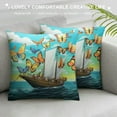 thumbnail image 3 of JEUXUS High-Quality Short Plush Pillowcase Set (Universal 1) - The Butterfly Ship Sets Sail White, 3 of 5
