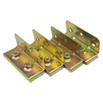 MEIBUTYUP Set of 4 Heavy Duty Thick Bed Hinges with Screws and Rails for Headboards and Furniture Assembly