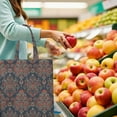 thumbnail image 6 of Artistic Paisley Foldable Shopping Tote - Durable Reusable Bag with Vibrant Bohemian Design, 6 of 6