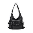 thumbnail image 2 of Convertible Handbag Tote Shoulder Bag Large Capacity Multi Pocket Organizer Secure Zipper Closure 3in1 Carry Top Handle Crossbody Wear Stylish Vintage Fashion Purse for Work Travel Shopping Daily Use, 2 of 8