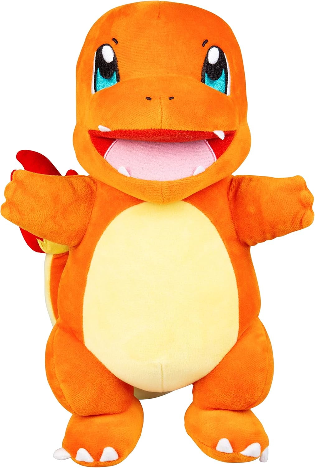 Pokemon 10" Flame Action Charmander Plush - Interactive w/Lights & Fire Sounds - Light Up Tail & Mouth w/Sound Effects & Voices - Officially Licensed Gift for Kids, Boys, Girls - Ages 4+