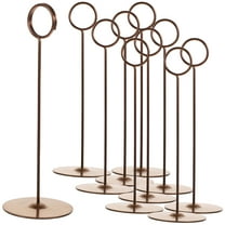 FOLOYORI Table Number Holders 12Pcs Golden Stainless Steel Standable Clip for Picture Holding 7.9x2.8x1.4in