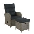 thumbnail image 1 of Alaterre AWWH01HH Monaco All-Weather Wicker Outdoor Recliner & Ottoman, Gray, 1 of 4