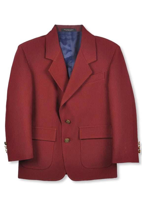 Unisex Single-Breasted School Blazer -Youth Color: burgundy Size: 5