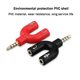 thumbnail image 4 of Injueey Divisor de audio de 3,5 mm 2 en 1 Interfaz de conector estéreo conveniente Convertidor de sonido Altavoces de teléfono Accesorios de Cables de audio/vídeo rojo, 4 of 6