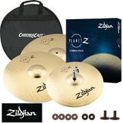 Zildjian Planet Z Complete Cymbal Pack - 14" Hi Hats, 16" Crash, and 20" Ride w/ Cymbal Bag, Felts, & Sticker