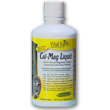 (Best by:12/2026) Vital Earth Minerals Cal-mag - Liquid - 32 Oz