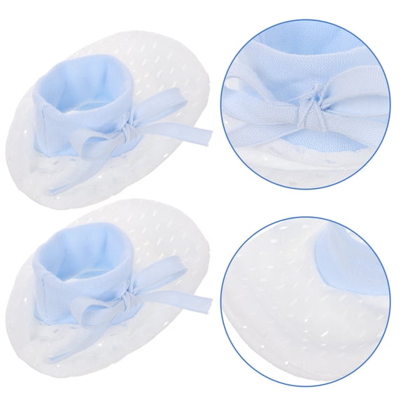 GAXIRE No Scratch Mittens for Infants, 1 Pair Adjustable Fit Baby Gloves for Nursing and Newborn Care