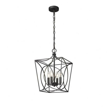 Millennium Lighting 4001 Tracy 4 Light 12 Wide Taper Candle Style Chandelier - Black