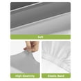 thumbnail image 4 of Black Grey Striped Bar Stool Covers Set of 4, Farmhouse Modern Stretch Washable Bar Chair Covers with Backs, Removable Pub Counter Height Chair Cover for Kitchen Dining Room Cafe, 4 of 7