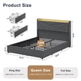 thumbnail image 3 of GUNAITO Queen Size Bed Frame with 4 Storage Drawers, Upholstered LED Bed with USB Ports, Modern Bed with Headboard Noise Free Platform Bed with Metal Frame, Dark Gray, 3 of 9