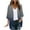 Blue, variant on Scyoekwg Trendy Cardigans for Women Striped Printed Casual Lightweight Open Front Vintage Cardigan Tops 3/4 Sleeve Loose Cardigan(Blue,L)