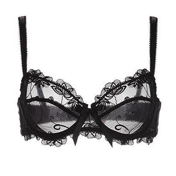 Sexy Lingerie for Women Underwire Lace Mesh Bra Embroidery Bra