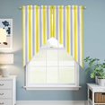 thumbnail image 6 of Swag Valance Curtains for Windows, Yellow Stripe Light Filtering Kitchen Curtains with Rod Pocket, Geometric Grey White Vertical Striped Window Treatment Valances for Living Room, 36x45 - 2 PCS, 6 of 9