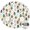 Robot and Wrenches, variant on Robot and Wrenches White Pattern Round Fitted Tablecloth with Elastic Edge, Waterproof Dining Table Cover for Indoor Outdoor Camping and Daily Use