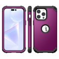thumbnail image 2 of for iPhone 14 Pro Case, Slim Dual Layer 3 in 1 Heavy Duty Protection Hybrid Hard PC Soft Silicone Rugged Bumper Anti Slip Full-Body Protective Cases for iPhone 14 Pro, Purple, 2 of 8