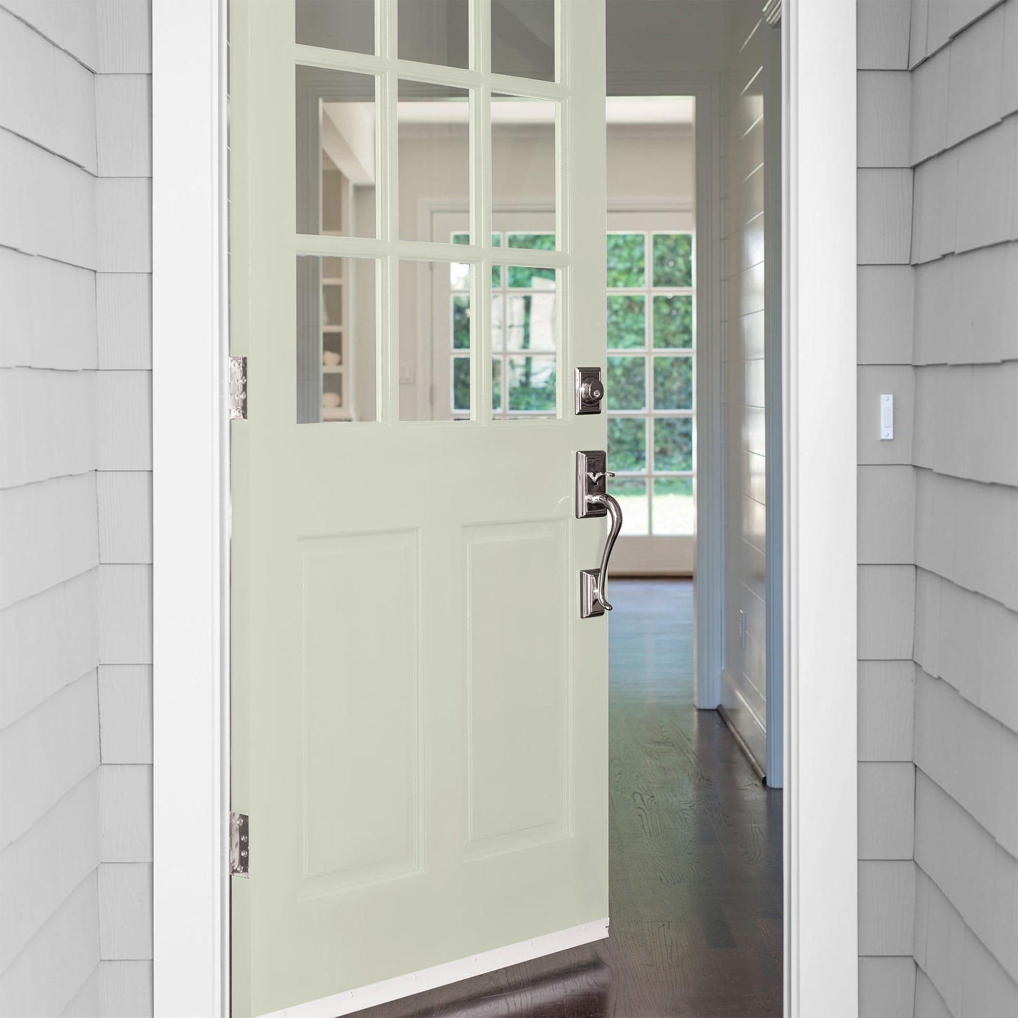 Glidden Fundamentals White Sage / Green, Satin Exterior Paint, 1 Gallon