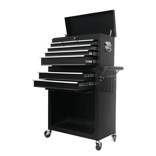 eight-drawer large capacity rolling toolbox, detachable cabinet storage toolbox with wheels and drawers, detachable toolbox with lock for workshop mechanical garage