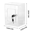 Lockable Acrylic Money Storage Box,Transparent Rectangular Savings ...