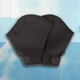 thumbnail image 3 of 1 par de guantes acuáticos para adultos, guantes de natación reticulados, guantes de entrenamiento de natación con ajuste acuático, esnórquel, Negro S, 3 of 8