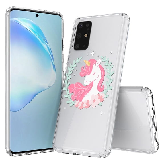 Aquaflex Transparent Clear Flexible Shock Absorbing Phone Case Cover Suitable for Samsung Galaxy S20  6.7" - Cute Unicorn