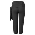 thumbnail image 5 of TTUHYWXI Capri Pants for Women Stretch Tummy Control High Waist Workout Yoga Pants Soft Comfy Lounge Pant Casual Capris Slacks (Black, S), 5 of 5