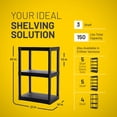 thumbnail image 3 of Plano 3-Shelf Standard Duty Plastic Storage Shelves, 43” x 21” x 14”, 150lb Capacity, 3 of 6