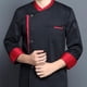 thumbnail image 2 of Chaqueta de chef, uniforme de catering, abrigo de manga larga con bolsillo, ropa de trabajo, camisa, ropa un negro m, 2 of 9