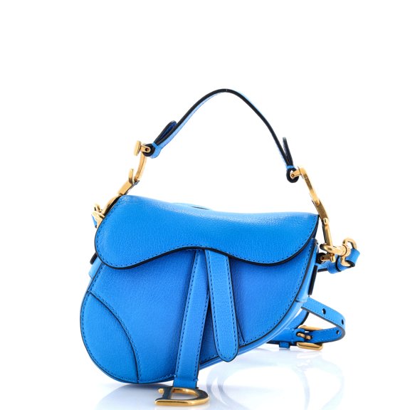 Pre-Owned Saddle Handbag with Strap Leather Micro By Rebag