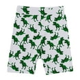 thumbnail image 5 of Krdevn Toddler Boys 2-Piece Dinosaur Outfit Set Light Gray Short Sleeve Tee & Green Dino Print Shorts Casual Comfortable Summer Playwear,11-12 Years, 5 of 5