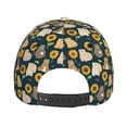 thumbnail image 6 of Daiia Bear Sunflower print Baseball Cap Men Women Golf Dad Hat Adjustable Original Classic Low Profile Hat Unconstructed Plain Cap, 6 of 9