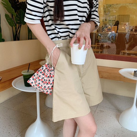 Casual Cute Travel Storage Bag Floral Storage Toiletry Bag Cosmetic Cases Wash Pouch Travel Organizer Stationery Bag Corduroy Cosmetic Bag Drawstring Bundle Pocket Jewelry Storage Bag Makeup Bags C